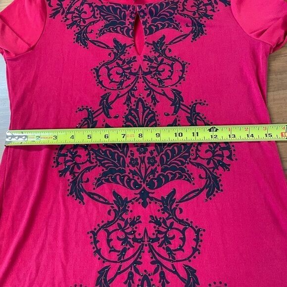 JM Collection Red Blouse  - Picture 8 of 9